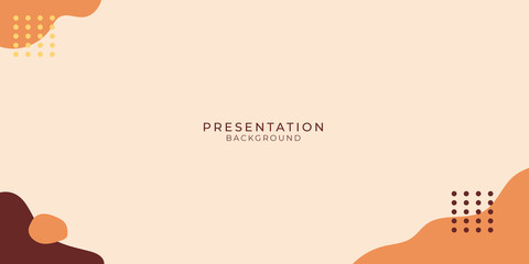 Modern Orange Brown Memphis Background for Presentation Design