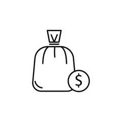 money line illustration icon on white background
