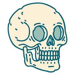 tattoo style icon of a skull