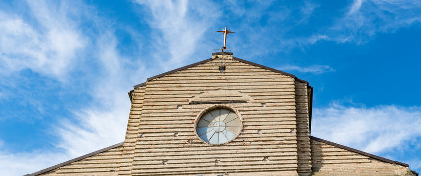 Church San Giorgio Martire in historical town Porto San Giorgio, Italy _