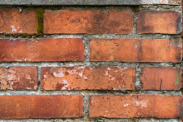 old red brick wall background