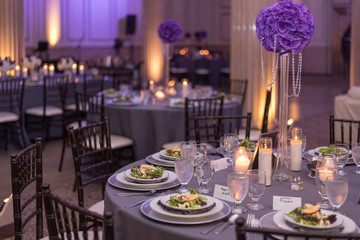 wedding table in restaurant