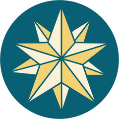 Obraz premium tattoo style icon of a star