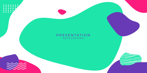 Tosca purple pink  memphis presentation design on white background