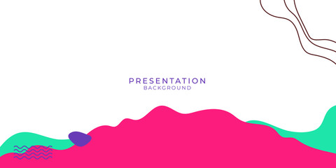 Memphis geometry presentation background. Colorful shapes pattern, vivid coloring texture and funky color patterns abstract vector backgrounds for banner