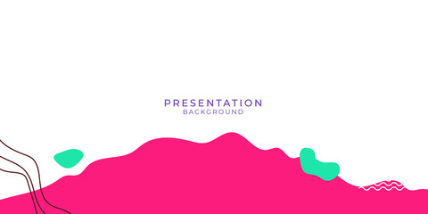 Memphis geometry presentation background. Colorful shapes pattern, vivid coloring texture and funky color patterns abstract vector backgrounds for banner