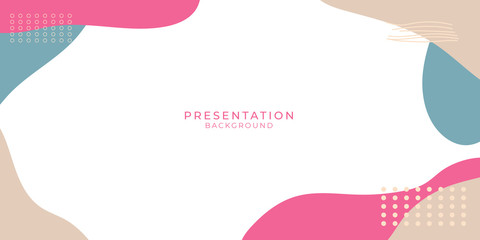 Colorful pink white grey blue brown memphis design background