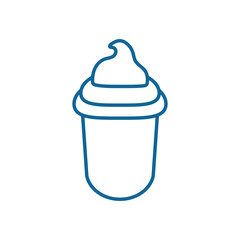 Isolated ice cream line style icon vector design