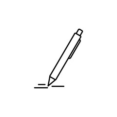 pen line illustration icon on white background