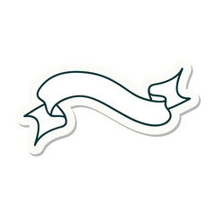 Obraz premium tattoo style sticker of a banner