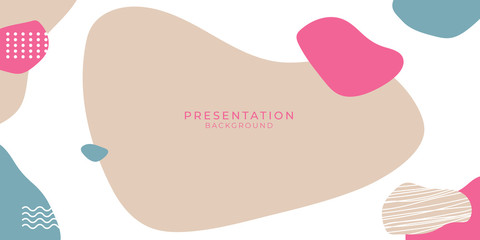 Blue Tosca Purple Pink Memphis Background for Presentation Background. Vector illustration on white backgound