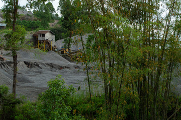 Quarry in the bamboo forest. Nusa Tenggara, Indonesia