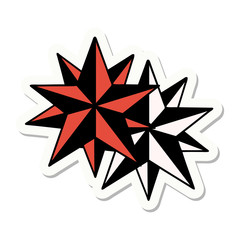 Obraz premium tattoo style sticker of stars