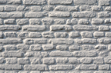 A white painted empty bricks wall