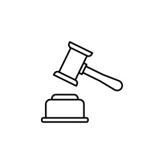 auction line illustration icon on white background