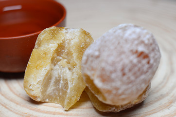 Chinese traditional dry jujube in indoor background