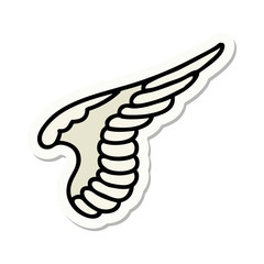 tattoo style sticker of a wing