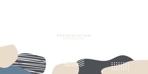 Vintage abstract covers set, minimal memphis presentation design. Colorful geometric memphis background, vector illustration for presentation slide design.