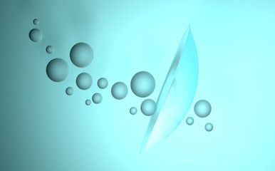 Lenses for eyes, poor eyesight, breathing lenses. Permeable. Breathable. Water, air. 3D-rendering