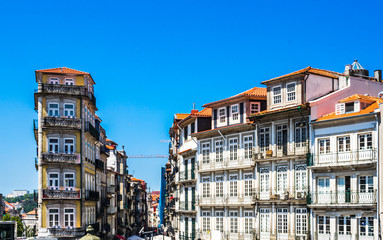 View on Hisoric buildings in the old town of Porto, Portugal