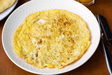 Plain, simple omelette breakfast Morocco 