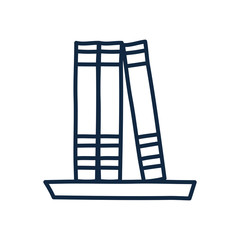 Isolated books doodle line style icon vector design