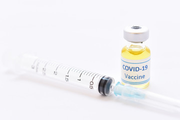 Vial of COVID-19 vaccine for injection, protective from novel coronavirus 2019 found in Wuhan, China
