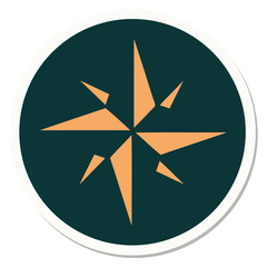 tattoo style sticker of a star