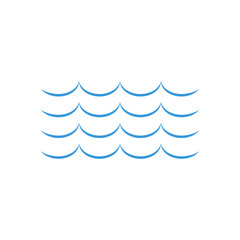 Fototapeta na wymiar Wave blu icon isolated in white background. Vector illustration.