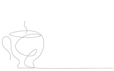 Cup of tea on white background vector illustration