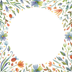 A frame of colorful plants