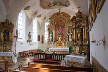 Fototapeta na wymiar Inside a bavarian church