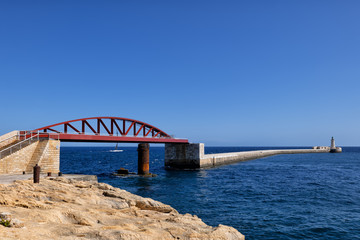 Breakwater Bridge in Valletta, Malta