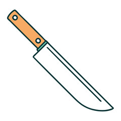 tattoo style icon of knife