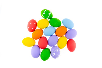 Colorful Easter eggs background.