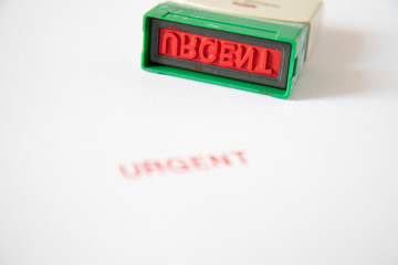 Old rubber stamp, used office equipment