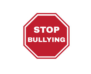 STOP BULLYING sign, sign symbol background, vector illustration.