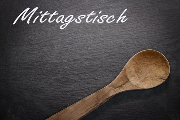 Mittagstisch Tafel mit Textfreiraum