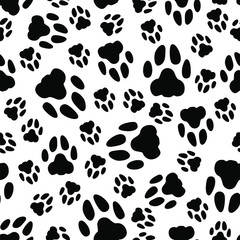 Vector illustrations of footprint pattern seamless