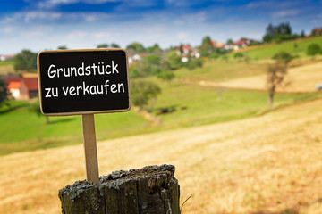 Schild Grundstück zu Verkaufen