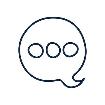 Isolated communication bubble doodle line style icon vector design