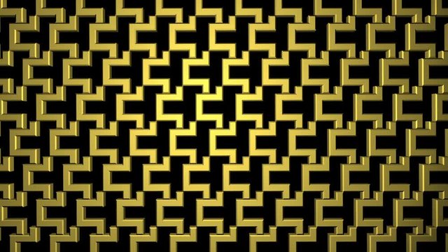 Golden art deco repeating pattern motion background. Loopable and full hd.