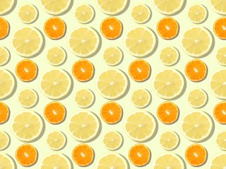 Seamless bright spring pattern with food and  freshness.