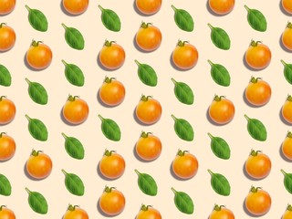 green color and yellow on a seamless spring pattern.