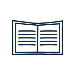 Isolated open book doodle line style icon vector design