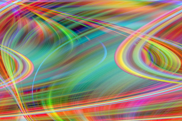 Abstract background with wavy multi-colored lines.
