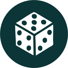 tattoo style icon of a dice