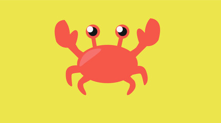Vector Isolated Illustration of a Crab