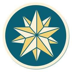 Obraz premium tattoo style sticker of a star