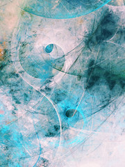 blue abstract fractal background 3d rendering illustration